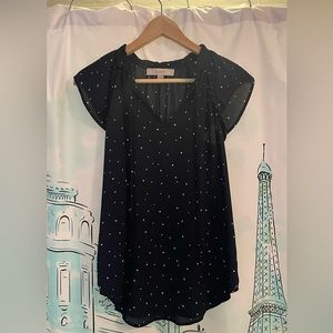 Starry Loft Cap-Sleeved Blouse